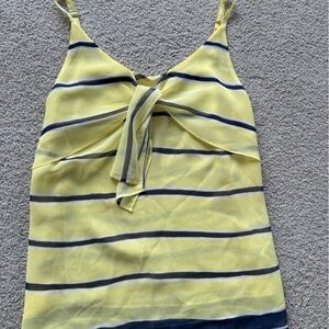 Cabi Yellow Striped Blouse XS